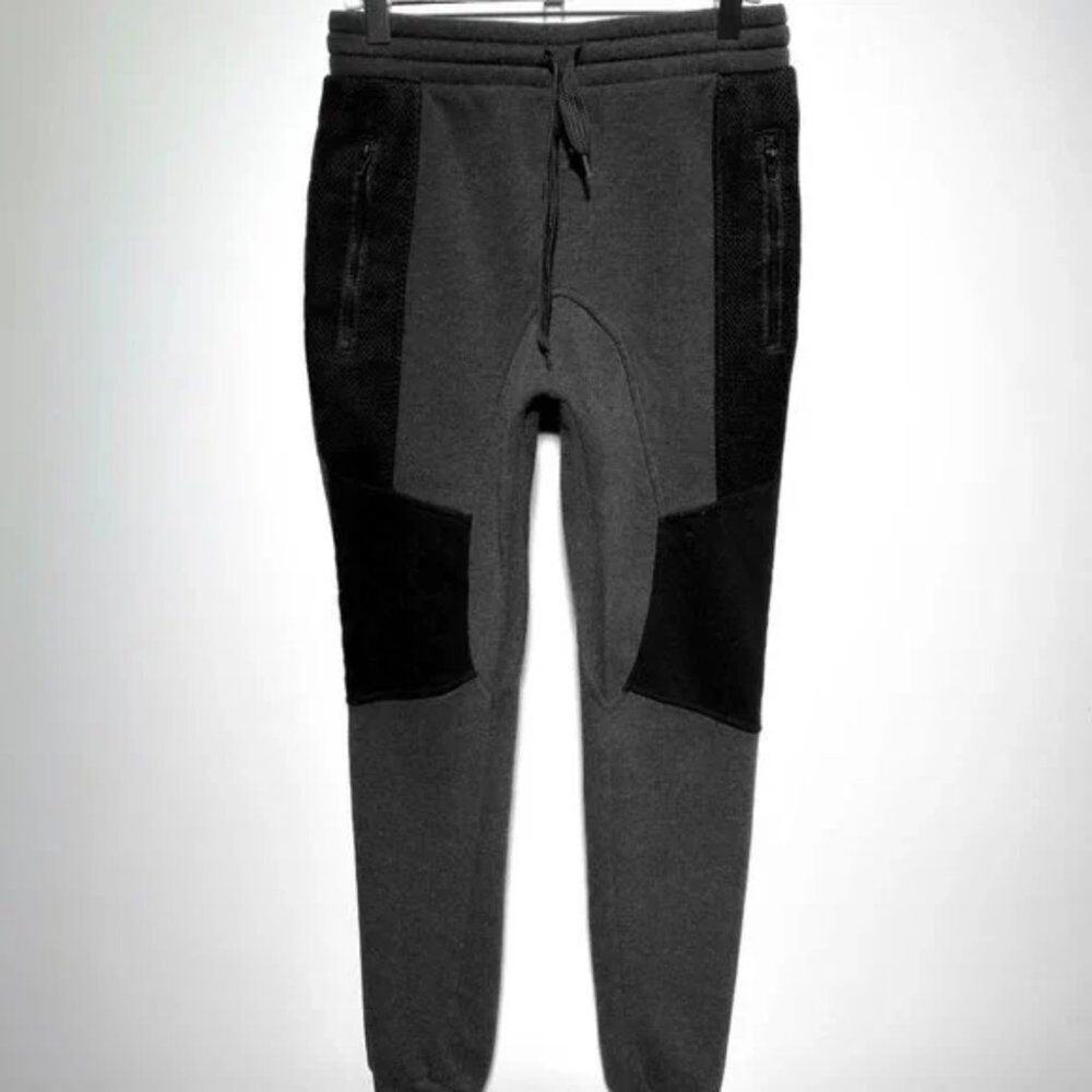True Rock Mens Black‎ and Grey Netting Joggers Size S